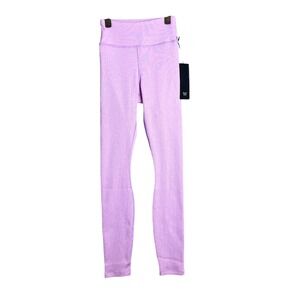 Wear It To Heart Camila High Waisted Ribbed Leggings Size XS Lilac Heather NWT
